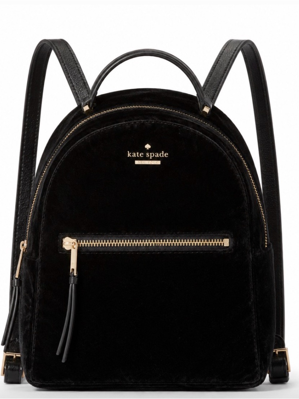 kate spade New York Black Velvet Small Backpack